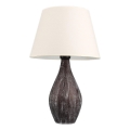Stolní lampa RAMZES 1xE27/40W/230V bílá/hnědá