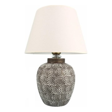 Stolní lampa RAMZES 1xE27/40W/230V bílá/šedá