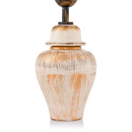 Stolní lampa RAMZES 1xE27/40W/230V krémová/zlatá