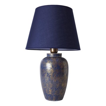 Stolní lampa RAMZES 1xE27/40W/230V modrá