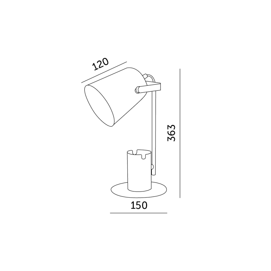Stolní lampa ROLIG 1xE27/25W/230V černá