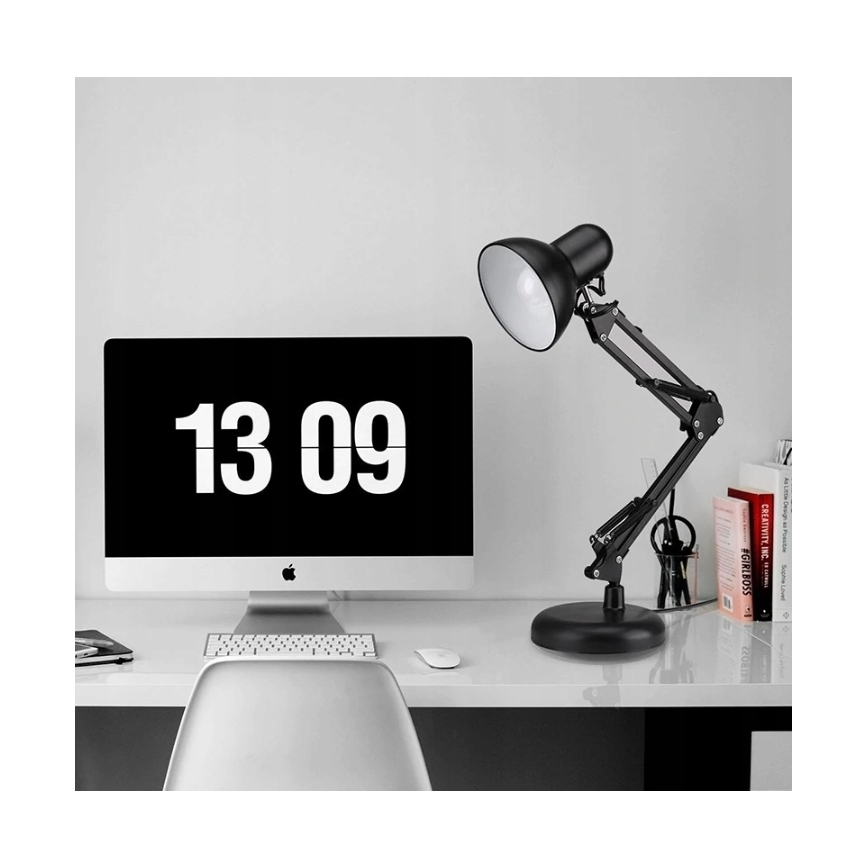 Stolní lampa s klipem 2v1 1xE27/60W/230V černá