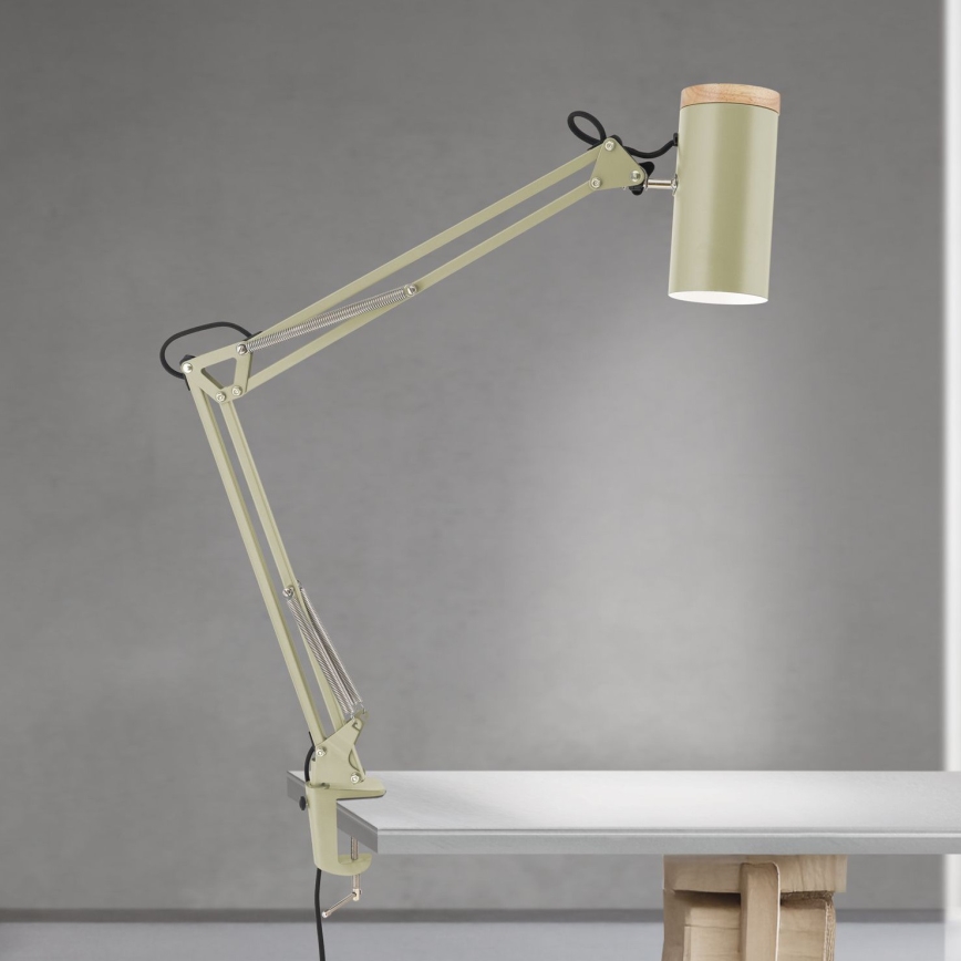 Stolní lampa s klipem GILI 1xE27/40W/230V zelená