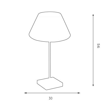 Stolní lampa s USB konektorem 1xE27/60W/230V modrá