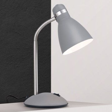 Stolní lampa SCHOOL 1xE27/40W/230V šedá/matný chrom