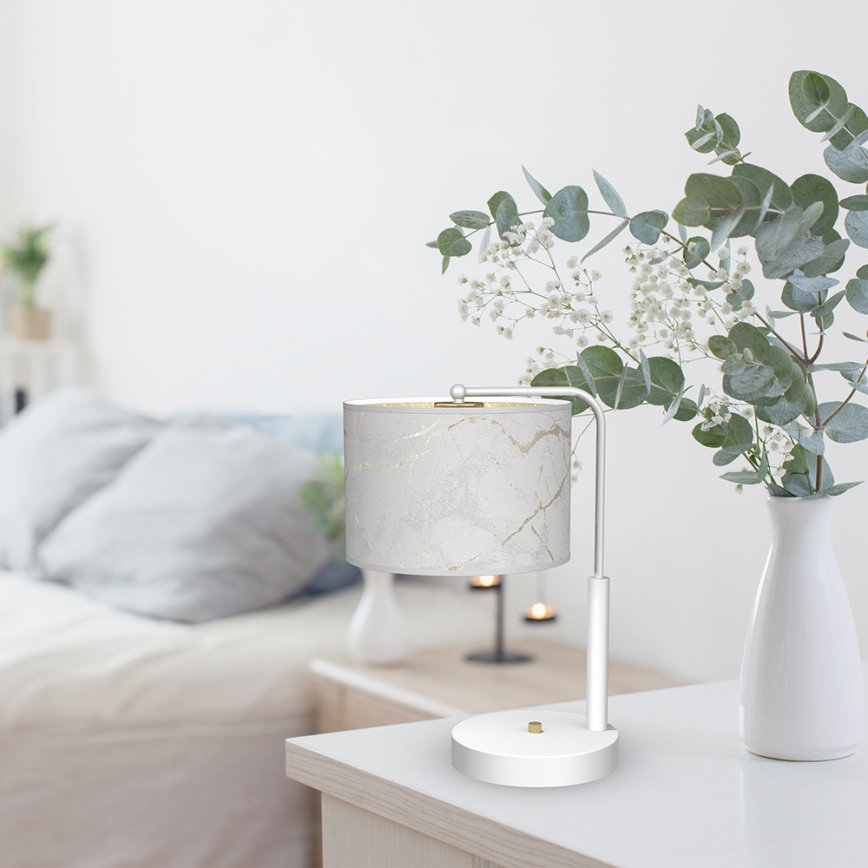 Stolní lampa SENSO 1xE27/60W/230V bílá