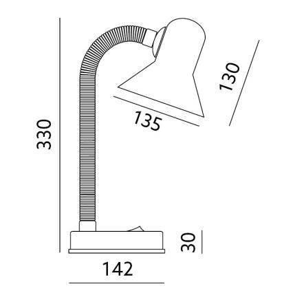 Stolní lampa SMIESZEK 1xE27/40W/230V bílá