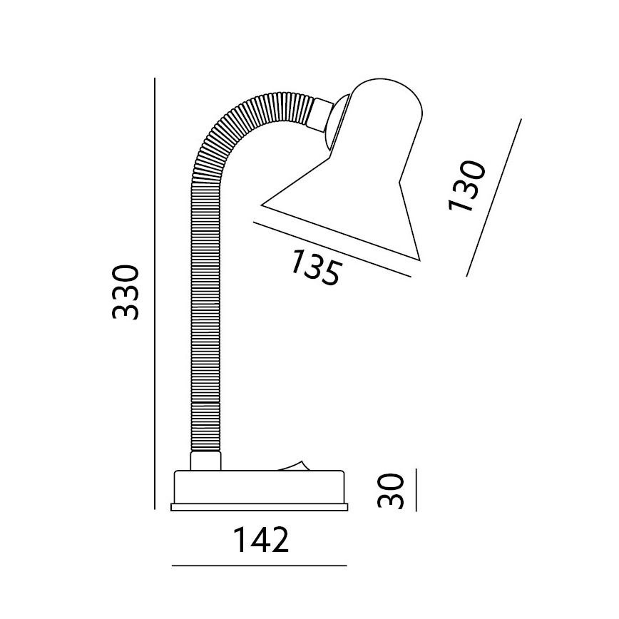 Stolní lampa SMIESZEK 1xE27/40W/230V černá