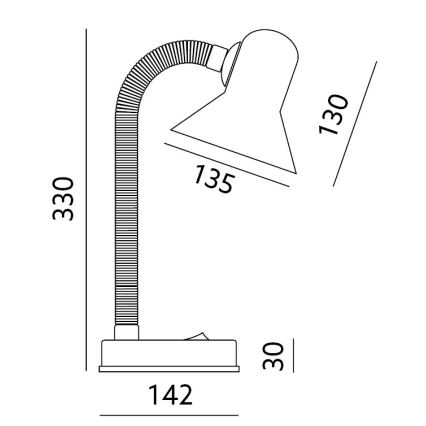 Stolní lampa SMIESZEK 1xE27/40W/230V červená