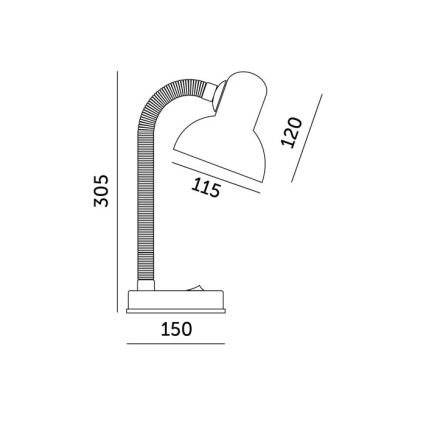 Stolní lampa SMIESZEK 1xE27/40W/230V zelená
