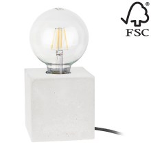 Stolní lampa STRONG SQUARE 1xE27/25W/230V beton – FSC certifikováno