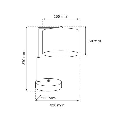 Stolní lampa ULTIMO 1xE27/60W/230V černá