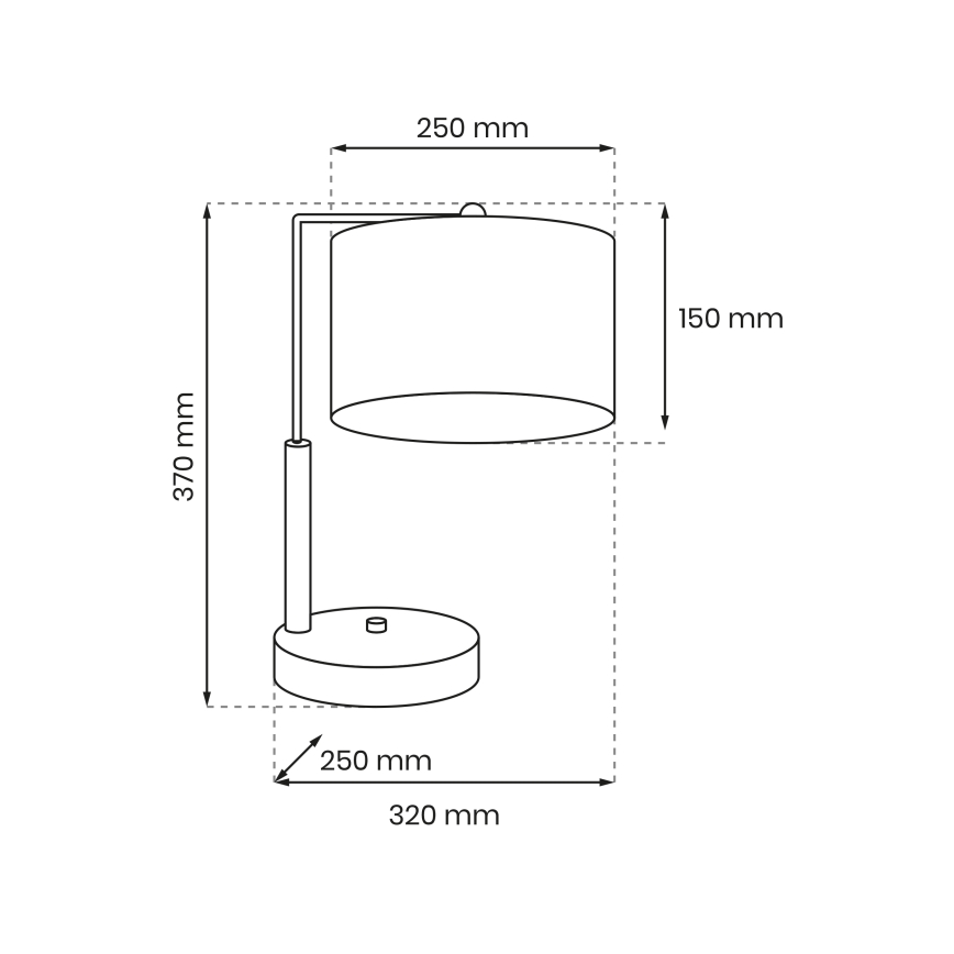 Stolní lampa ULTIMO 1xE27/60W/230V černá