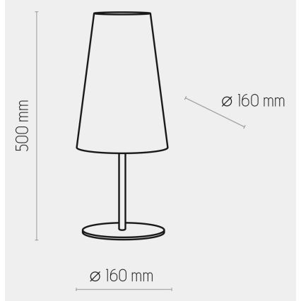 Stolní lampa UMBRELLA 1xE27/15W/230V modrá