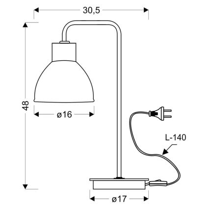 Stolní lampa VARIO 1xE27/60W/230V