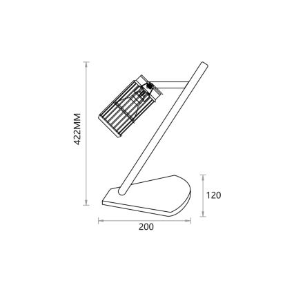 Stolní lampa VERTICAL 1xGU10/8W/230V černá