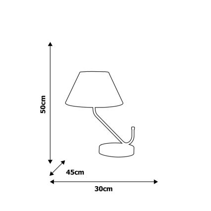 Stolní lampa VICTORIA 1xE27/60W/230V bílá