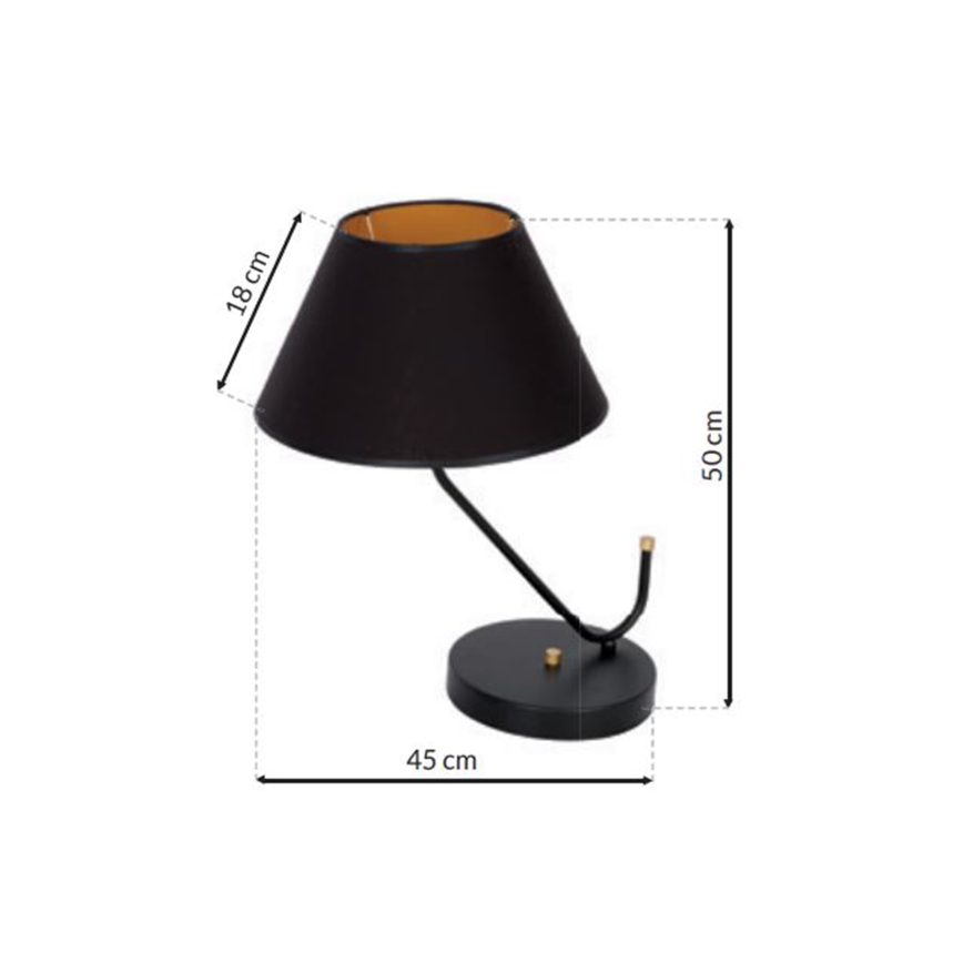 Stolní lampa VICTORIA 1xE27/60W/230V černá