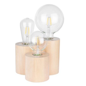 Stolní lampa VINCENT 3xE27/15W/230V bříza – FSC certifikováno