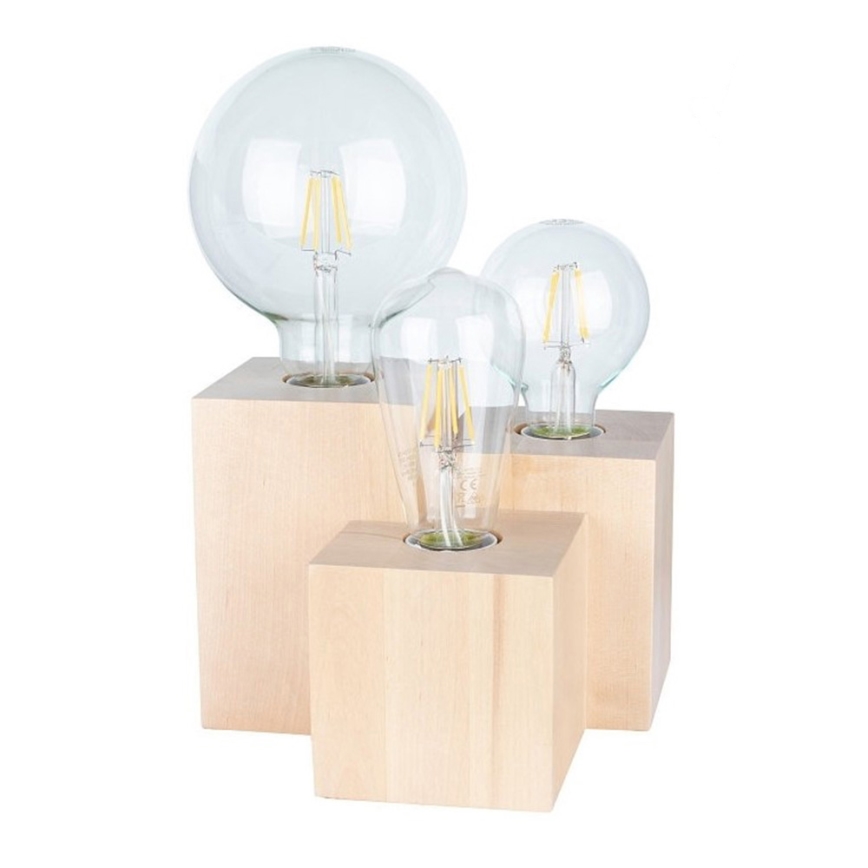 Stolní lampa VINCENT 3xE27/15W/230V bříza