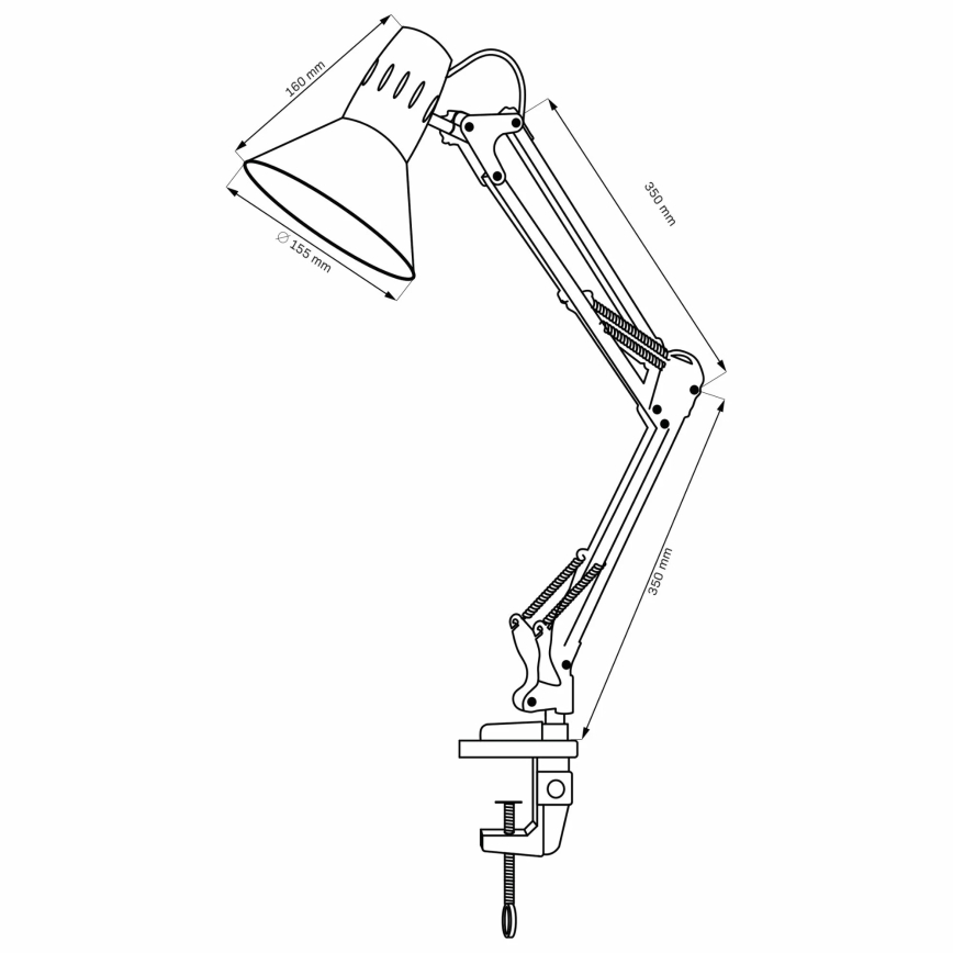 Stolní lampa WORKER 1xE27/10W/230V bílá