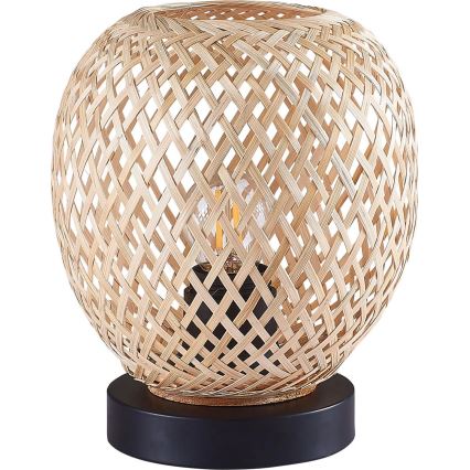 Stolní lampa ZANZIBAR 1xE27/20W/230V pr. 18 cm bambus