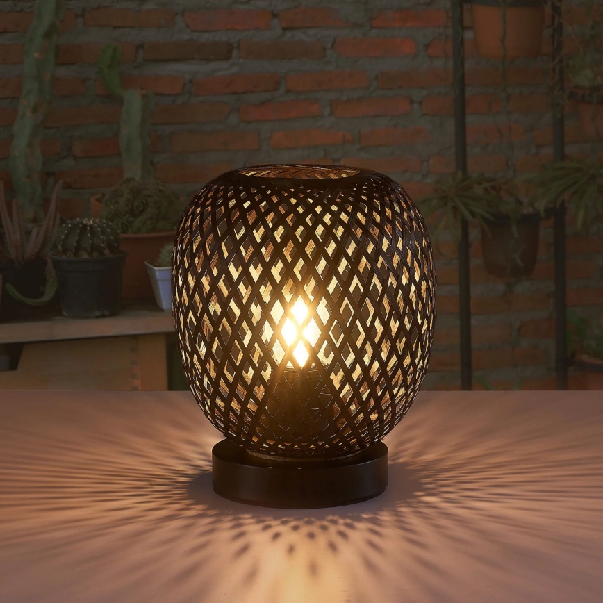 Stolní lampa ZANZIBAR 1xE27/20W/230V pr. 18 cm bambus