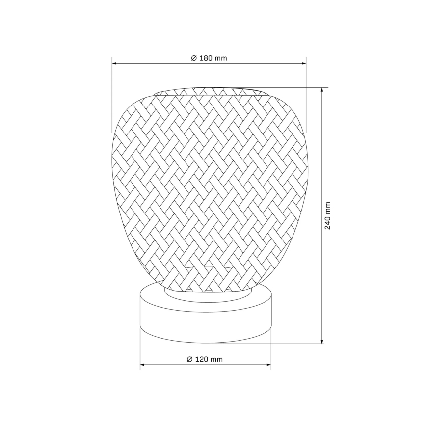 Stolní lampa ZANZIBAR 1xE27/20W/230V pr. 18 cm bambus