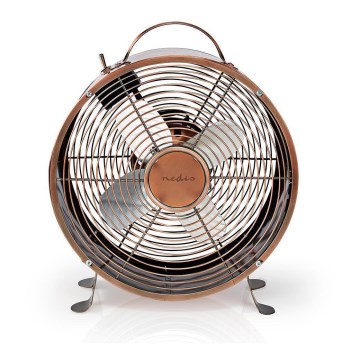 Stolní ventilátor RETRO 20W/230V měděná ø25 cm