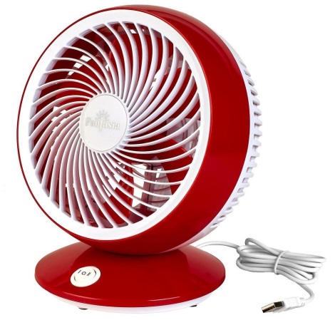 Stolní ventilátor USB červená