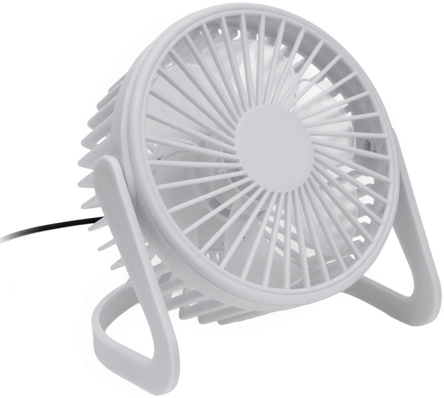 Stolní ventilátor USB pr. 15 cm bílá