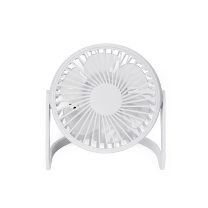 Stolní ventilátor USB pr. 15 cm bílá