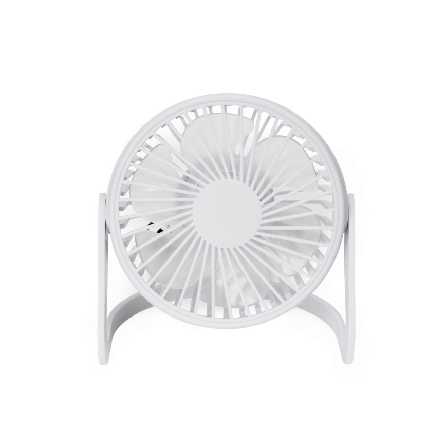 Stolní ventilátor USB pr. 15 cm bílá