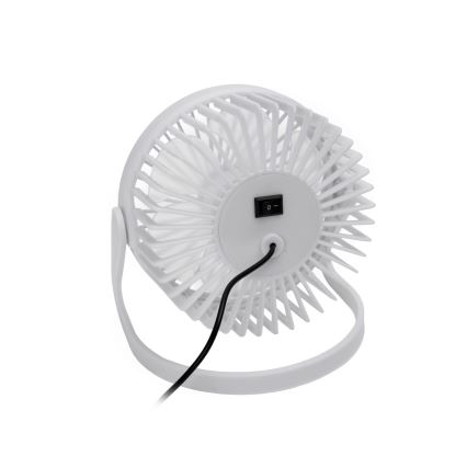 Stolní ventilátor USB pr. 15 cm bílá