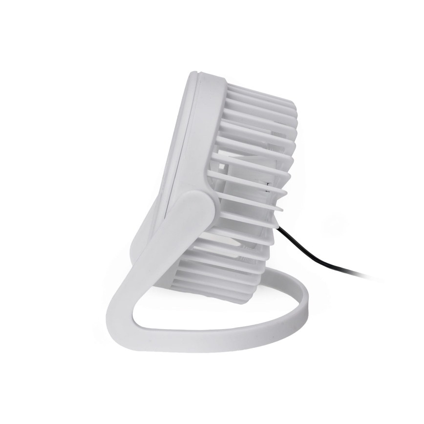Stolní ventilátor USB pr. 15 cm bílá