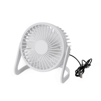 Stolní ventilátor USB pr. 15 cm bílá
