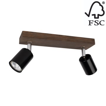 Stropní bodové svítidlo MANARA 2xGU10/5W/230V borovice – FSC certifikováno