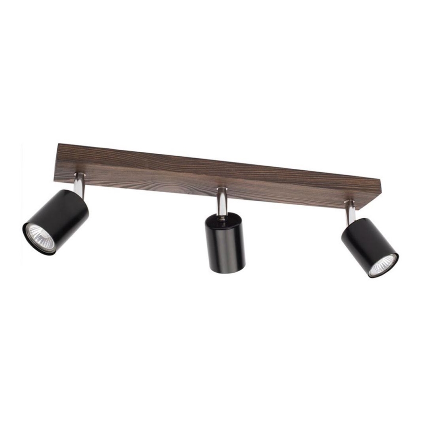 Stropní bodové svítidlo MANARA 3xGU10/5W/230V borovice