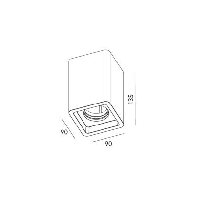 Stropní bodové svítidlo NAOS 1xGU10/35W/230V