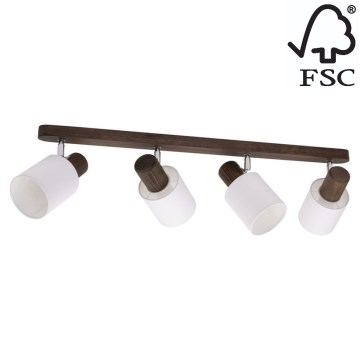 Stropní bodové svítidlo TRENDY 4xE27/15W/230V borovice – FSC certifikováno
