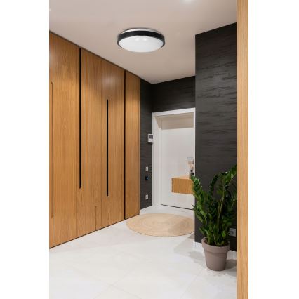 Stropní svítidlo 2xE27/40W/230V pr. 29,5 cm černá