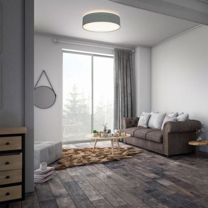 Stropní svítidlo 2xE27/40W/230V pr. 38 cm šedá