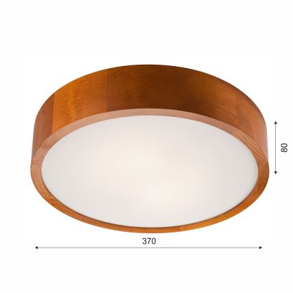 Stropní svítidlo 2xE27/60W/230V borovice