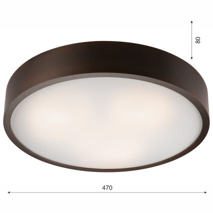Stropní svítidlo 3xE27/60W/230V borovice