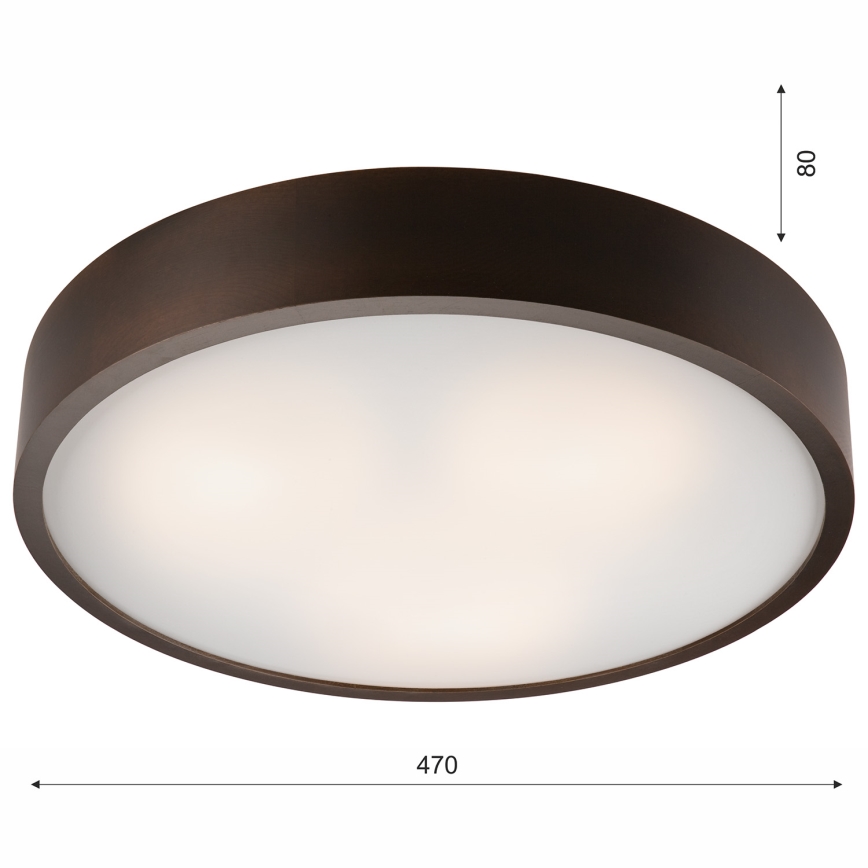 Stropní svítidlo 3xE27/60W/230V borovice