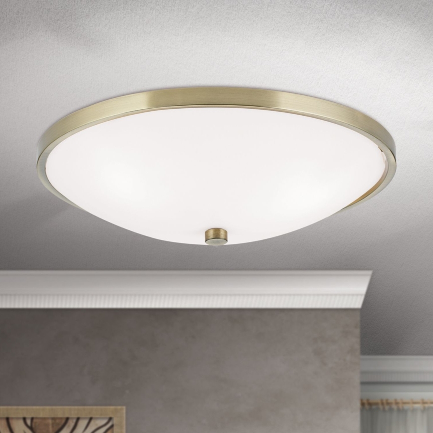 Stropní svítidlo AIDA 3xE27/60W/230V pr. 40 cm mosaz