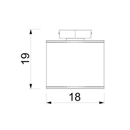 Stropní svítidlo ARDEN 1xE27/15W/230V pr. 18 cm zelená