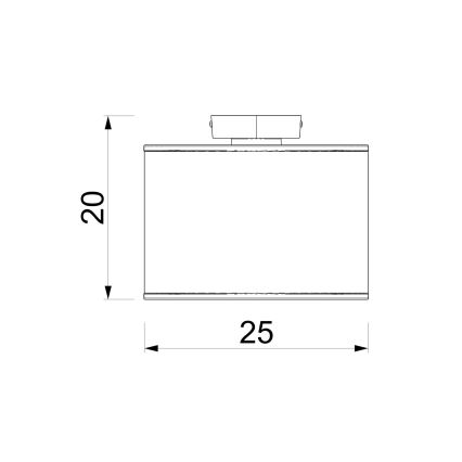 Stropní svítidlo ARDEN 1xE27/15W/230V pr. 25 cm černá