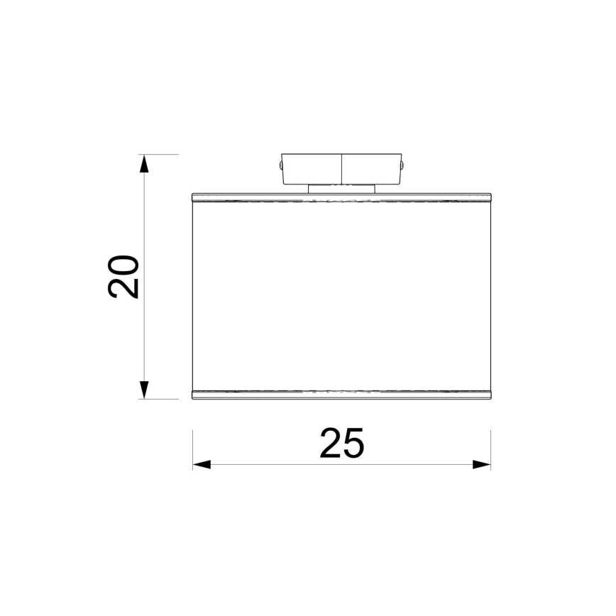 Stropní svítidlo ARDEN 1xE27/15W/230V pr. 25 cm černá