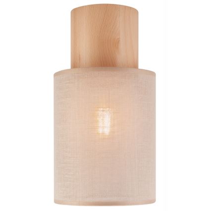Stropní svítidlo ARI 1xE27/60W/230V pr. 16 cm béžová buk